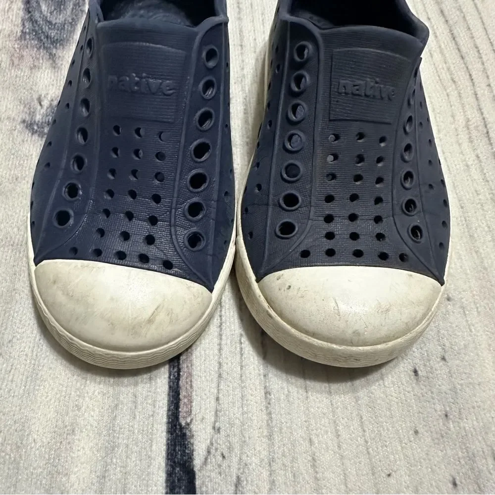 Native‎ Jefferson Navy Blue Kids Slip On Water Shoes Size C8